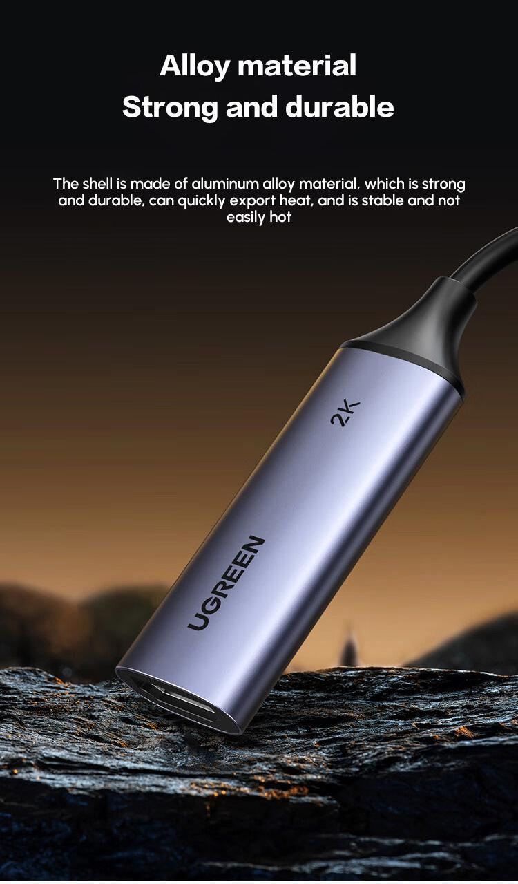 Карта видеозахвата UGREEN HDMI вход 4K 60Hz USB Type-C выход 2K 30Hz алюминиевый Серый (15389) - фото 9 Карта видеозахвата UGREEN HDMI вход 4K 60Hz USB Type-C выход 2K 30Hz алюминиевый Серый (15389) - фото 9