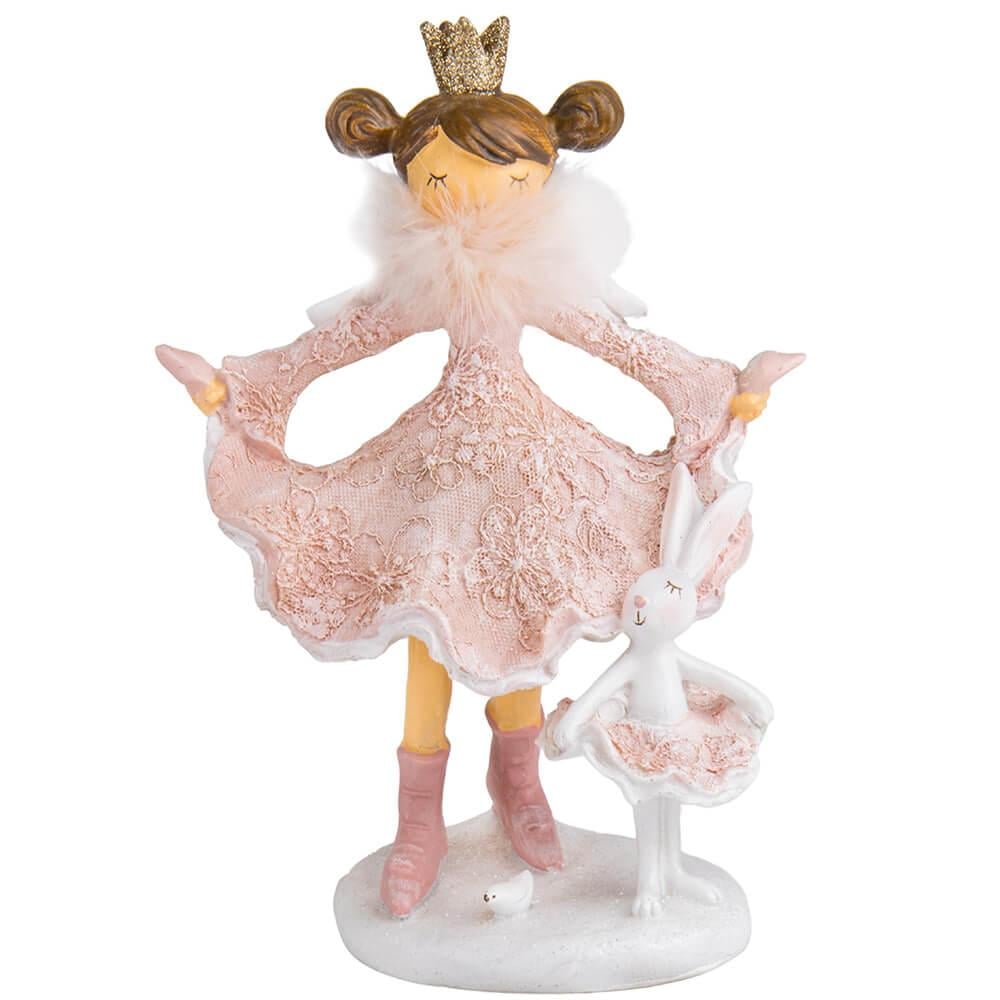 Фигурка новогодняя Танец с любимцем 6014-065 декоративная 21 см Розово-белый (124-81-6014-065) Фигурка новогодняя Танец с любимцем 6014-065 декоративная 21 см Розово-белый (124-81-6014-065)