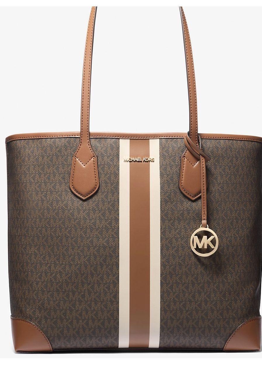 Cумка Michael Kors Eva Large Signature Logo Stripe Tote Bag (35R5GV0T7V)