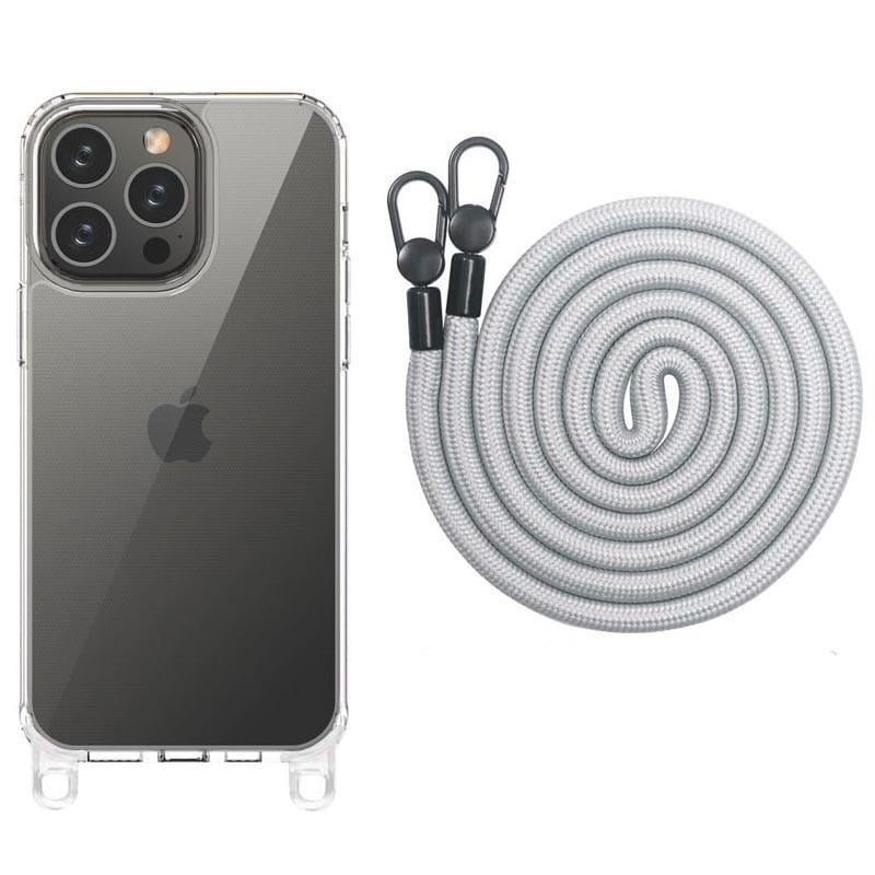 Протиударний Чохол TPU Transparent with Straps для Apple iPhone 12 Pro Max (6.7") Grey