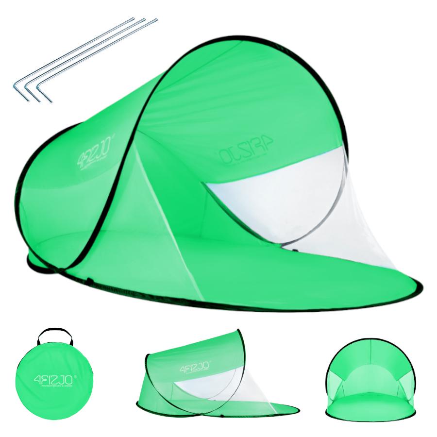 Пляжный тент 4FIZJO Pop Up 120x190 см Green/White (4FJ0224) - фото 3