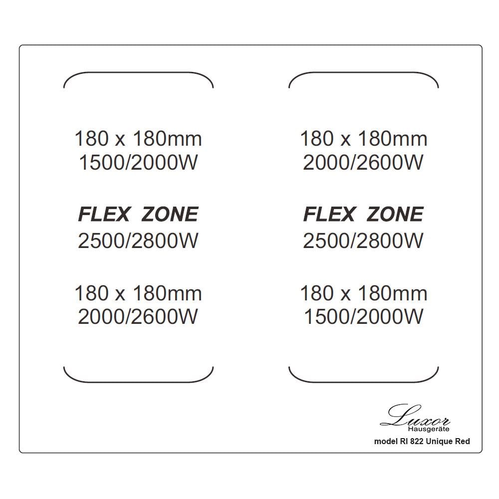 Варильна поверхня індукційна Luxor RI 822 Keep Warm and Stop Go Unique Red з функцією BBQ - фото 10
