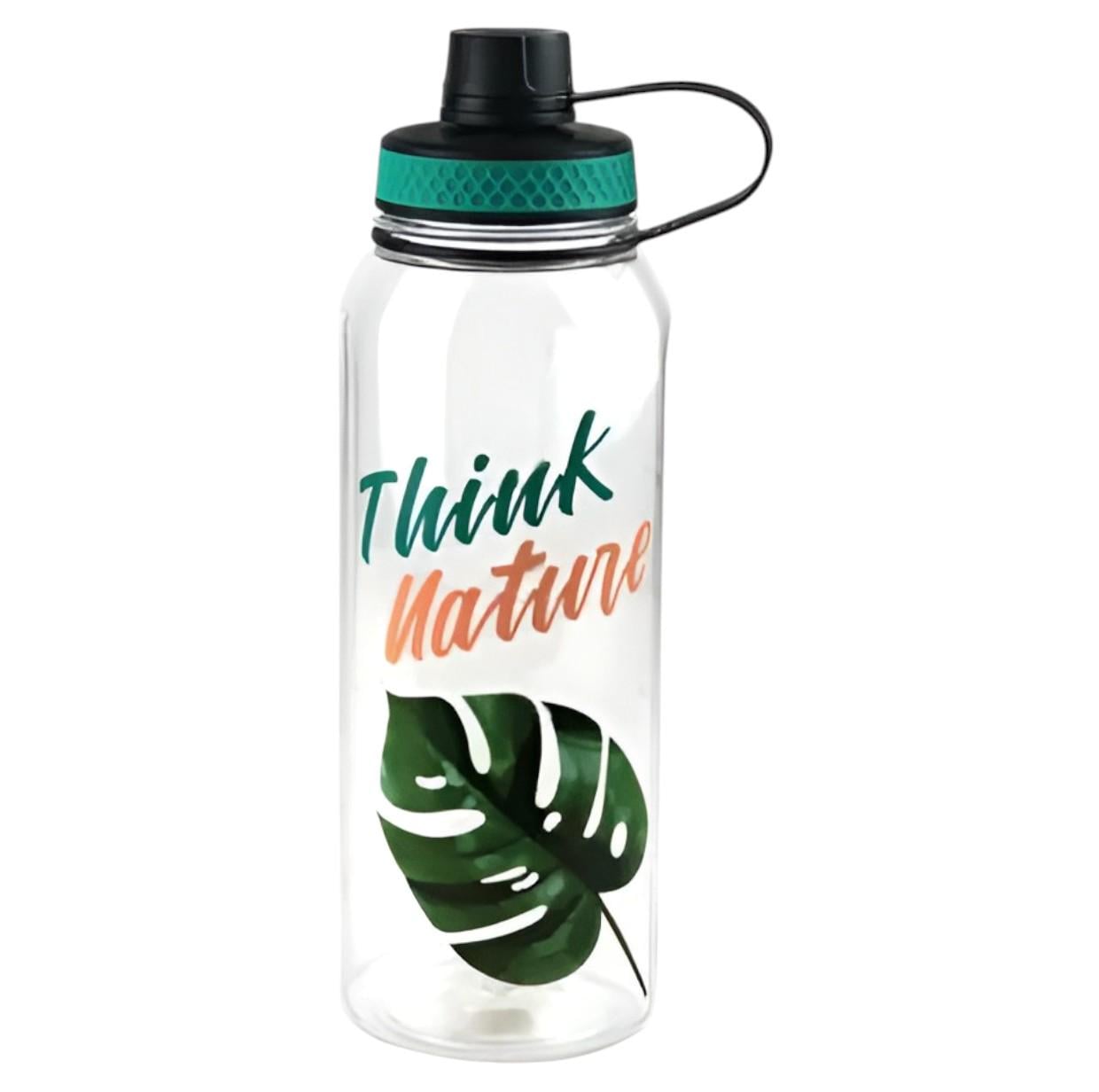 Бутылка-поилка Nature с прозрачной ручкой 1,25 л Black/Green (632917)