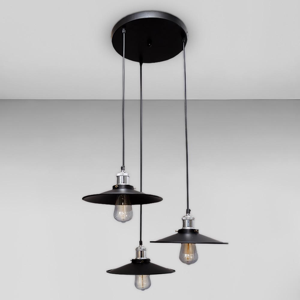 Люстра подвесная Лофт Light House LS-18137-3 BK 300 Хром/Черный