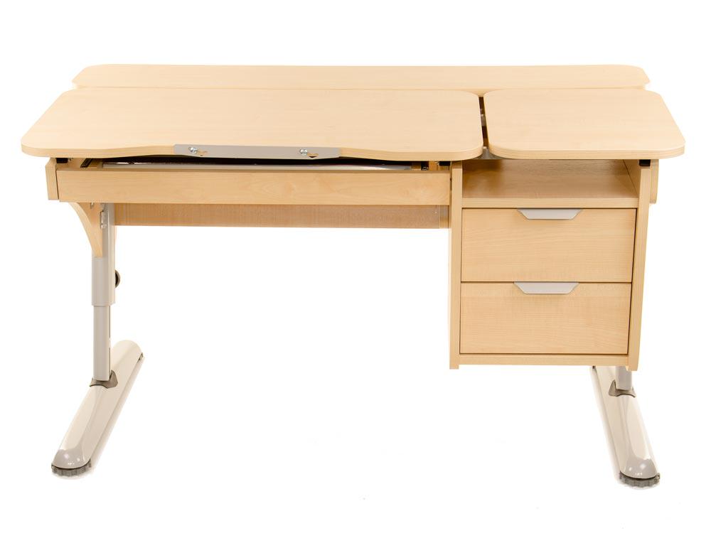 Парта детская Pondi Эргономик с тумбой Клен/Серый - фото 2 Парта детская Pondi Эргономик с тумбой Клен/Серый - фото 2