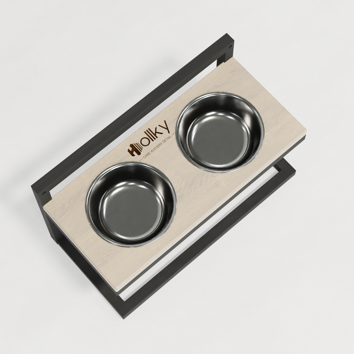 Миски на регульованій підставці для маленьких собак Hollky Flex S 2х0,45 л (FS-422523-GRWH) - фото 7 Миски на регульованій підставці для маленьких собак Hollky Flex S 2х0,45 л (FS-422523-GRWH) - фото 7