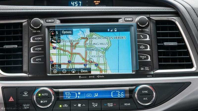 Защитное стекло Pixsel гибридное матовое на монитор Toyota HIGHLANDER 8" 2016-2019