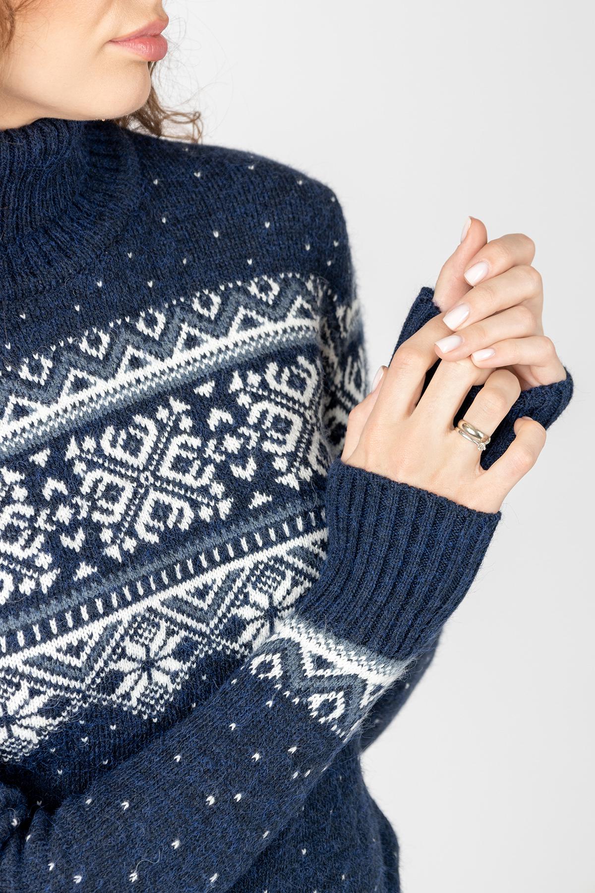 Светр жіночий ЦБ-00233519 р. 46 Темно-синій (SKT000941679) - фото 2 Светр жіночий ЦБ-00233519 р. 46 Темно-синій (SKT000941679) - фото 2