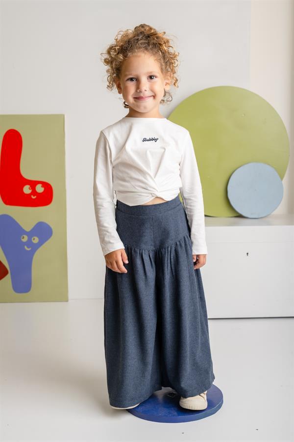 Брюки свободного кроя для девочки тонкие кашемировые Zeyland 3-4 года 104 см Темно-синий (8683169184129)