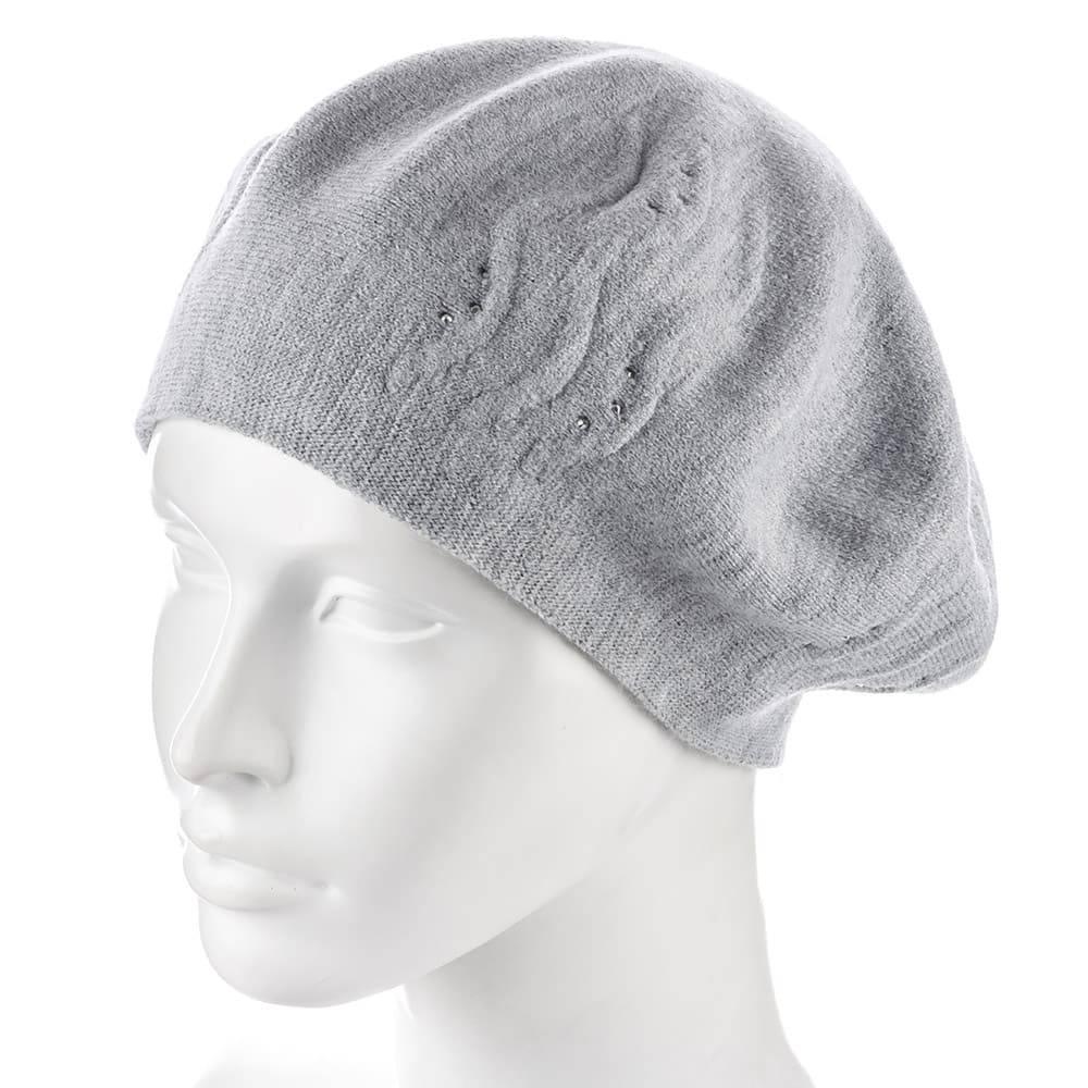 Берет женский Zolly ZH217 двойной Светло-серый