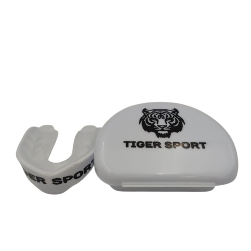 Капа боксерська одинарна підліткова Tiger Sport МG-10S Білий