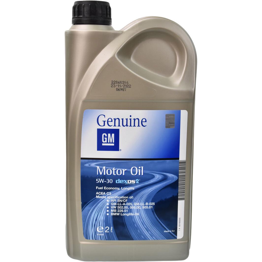 Моторное масло GM Motor Oil Dexos2 5W-30 2 л