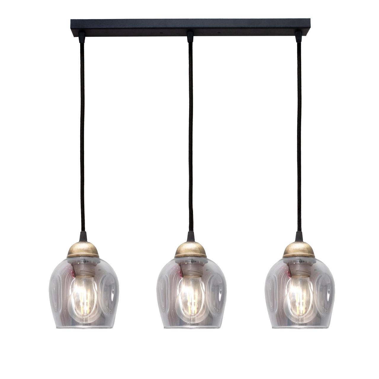 Підвісний світильник MSK ELECTRIC Enigma на три плафони під лампу Е27 Чорний (PL 2024-3 BK) - фото 3 Підвісний світильник MSK ELECTRIC Enigma на три плафони під лампу Е27 Чорний (PL 2024-3 BK) - фото 3