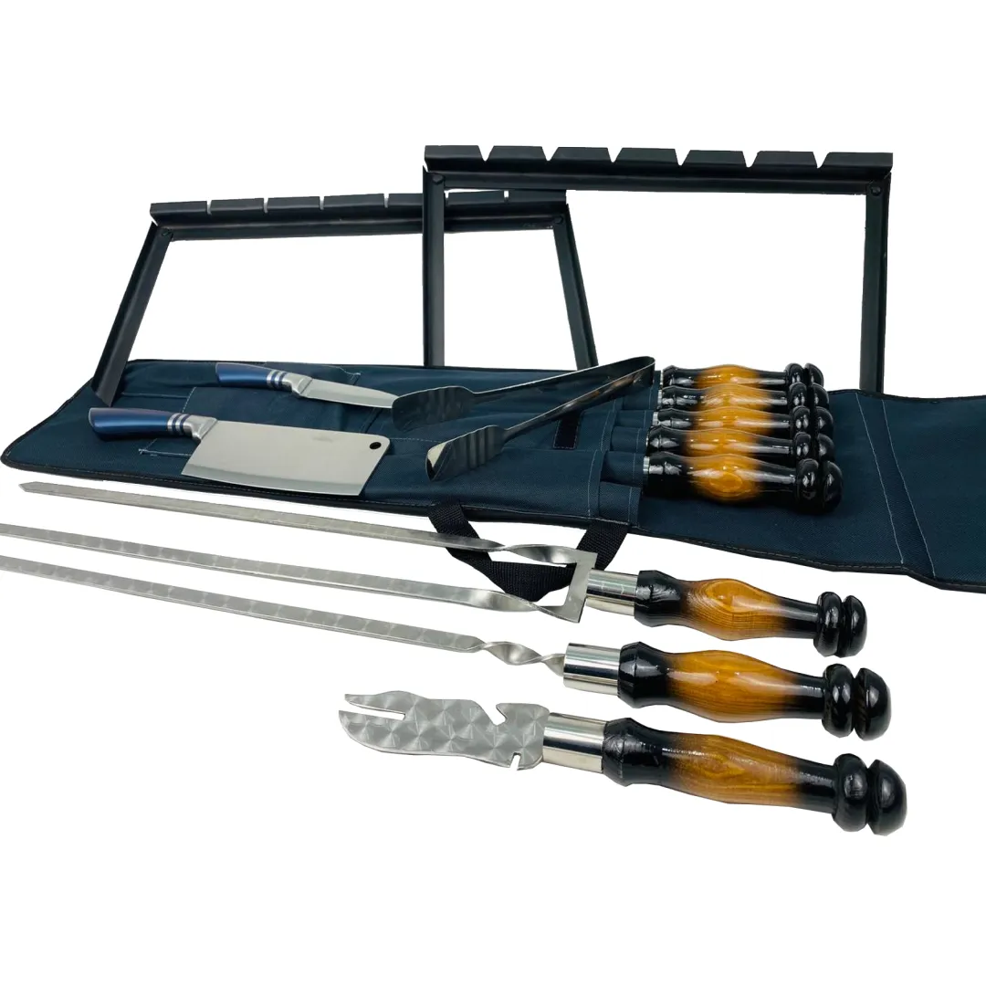 Набор шампуров в мягком чехле Пример из нержавеющей стали (2-10-NB-2232)