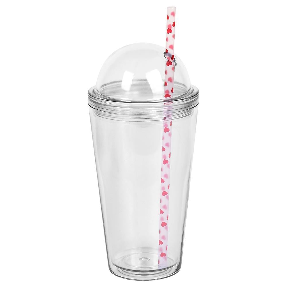 Склянка з кришкою та трубочкою R30023 600 мл