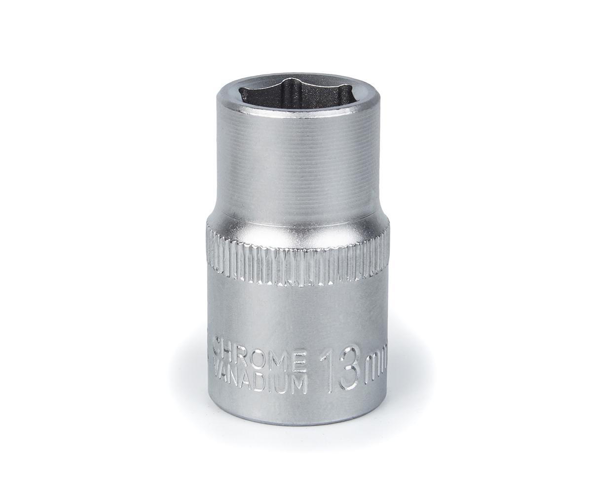 Головка торцевая Polax автомобильная шестигранная 13 мм 1/2 CrV (25-086)