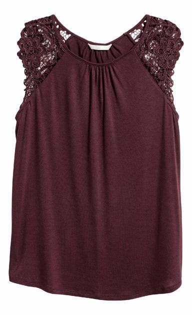 Топ женский H&M 509958П S Фиолетовый