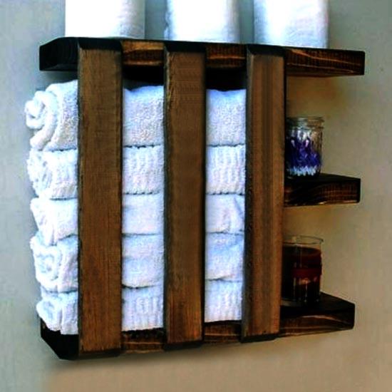 Полка для ванной из дерева Мюленбах Капучино (ВНП/015909)