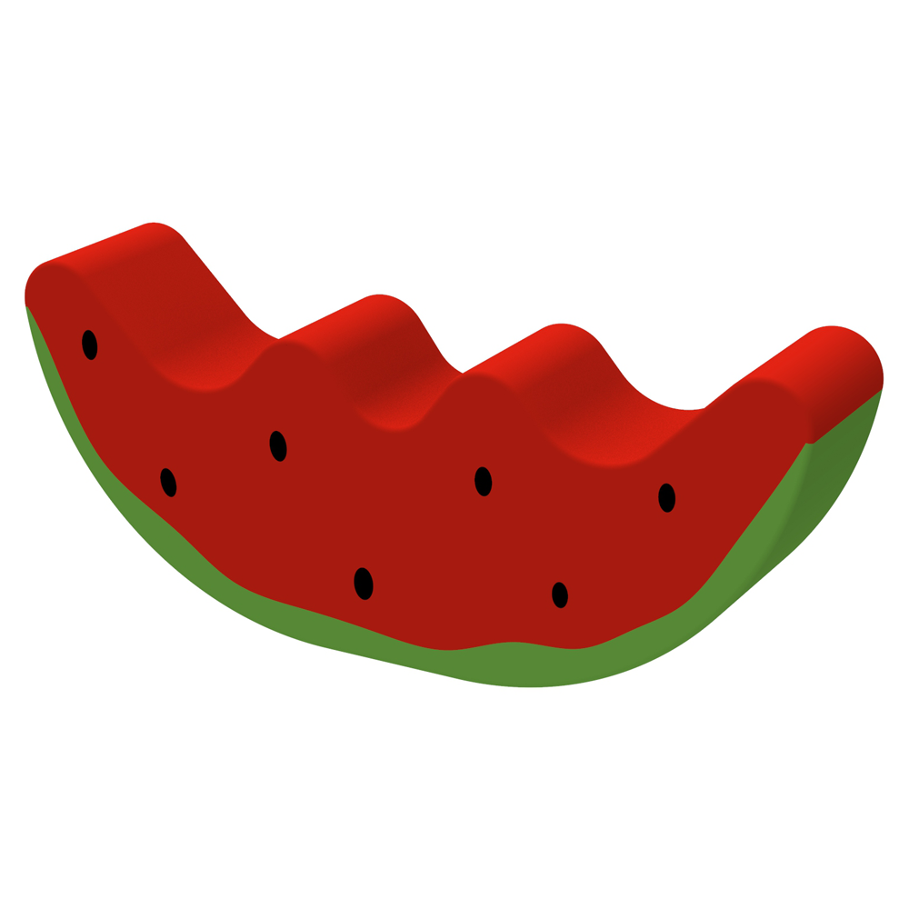 Детский мягкий игровой модуль-качалка Kidigo Арбузик 120х25х50 Разноцветный (1419112830)