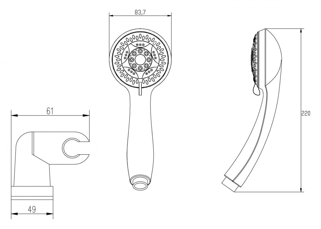 Душовий набір Invena Eol AU-14-M01 - фото 2 Душовий набір Invena Eol AU-14-M01 - фото 2
