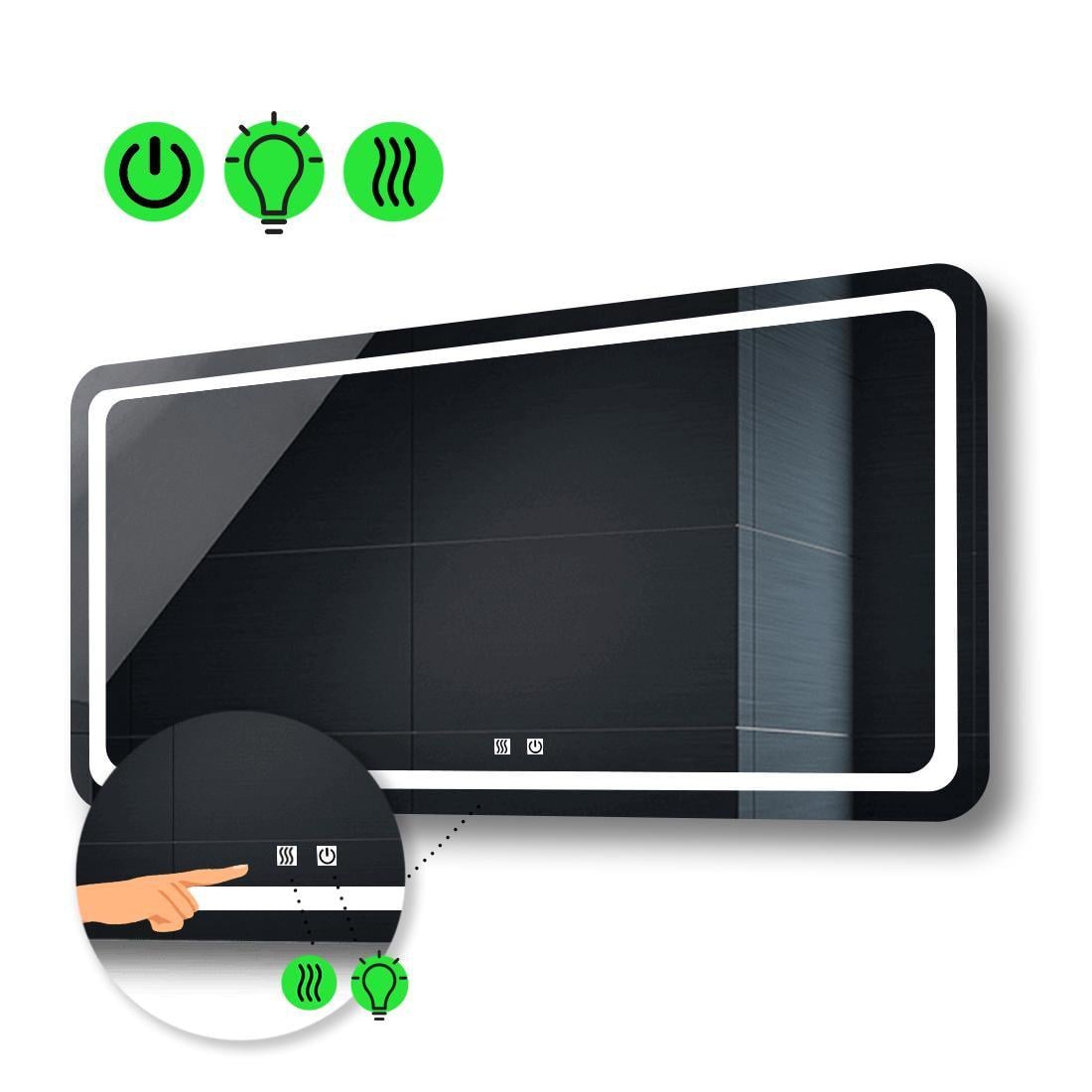 Зеркало с LED подсветкой Anvi с двумя сенсорами и подогревом 80x60 см (Anvig34) Зеркало с LED подсветкой Anvi с двумя сенсорами и подогревом 80x60 см (Anvig34)