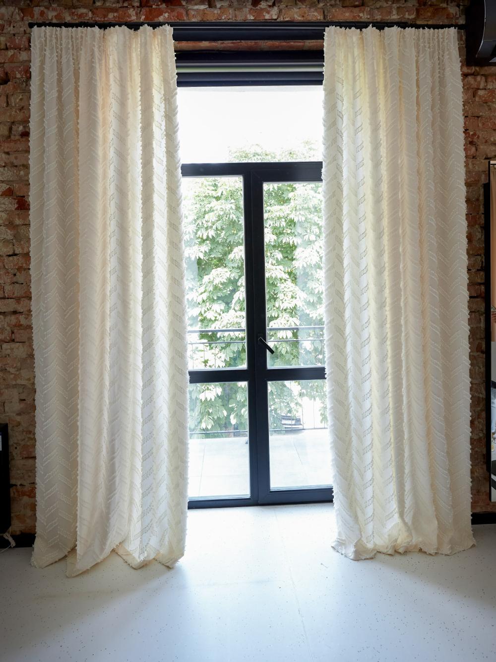 Штори коттонові 2 м 2 шт. Молочний (000104327)