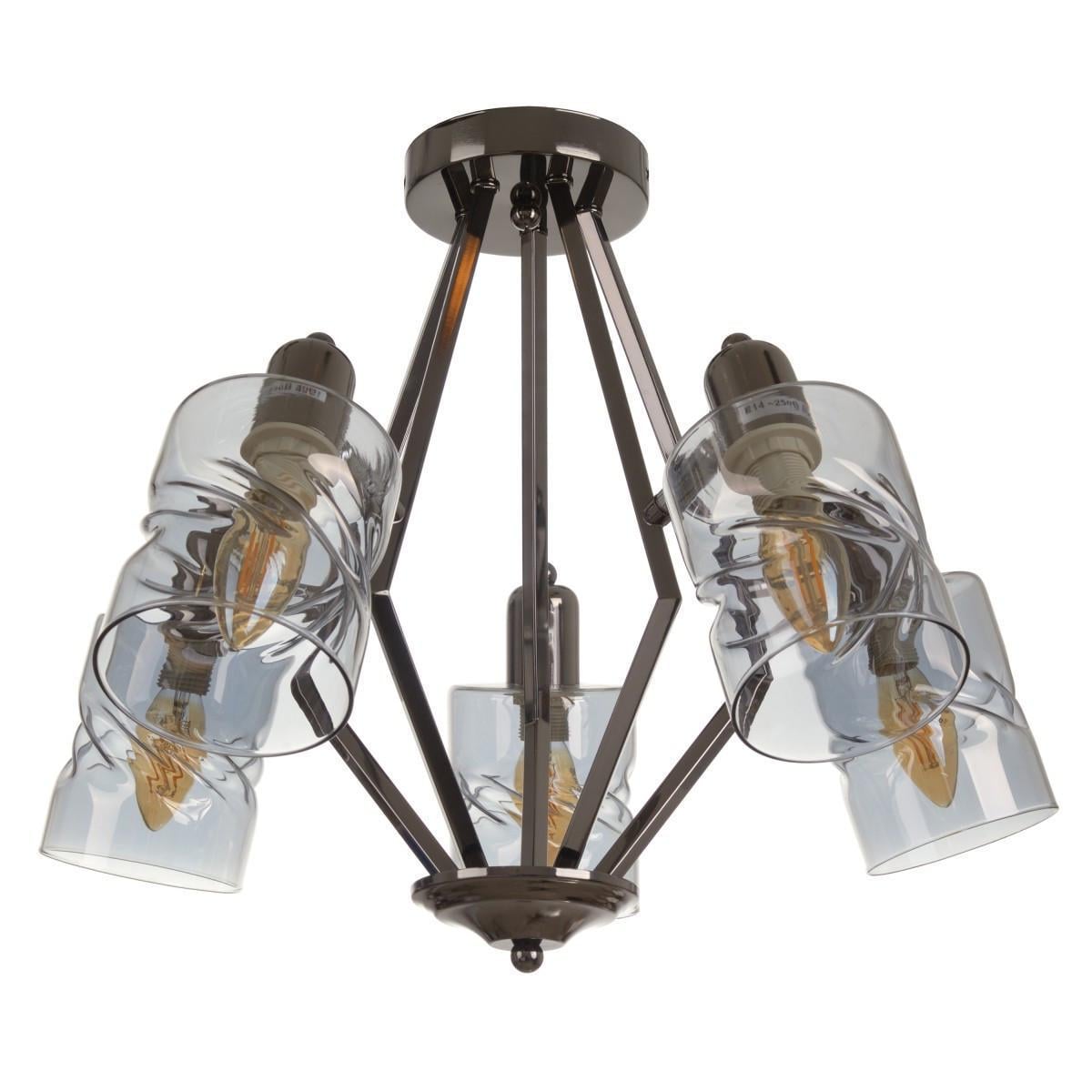 Люстра потолочная Brille E14 40W BK LK-668C/5 23-801
