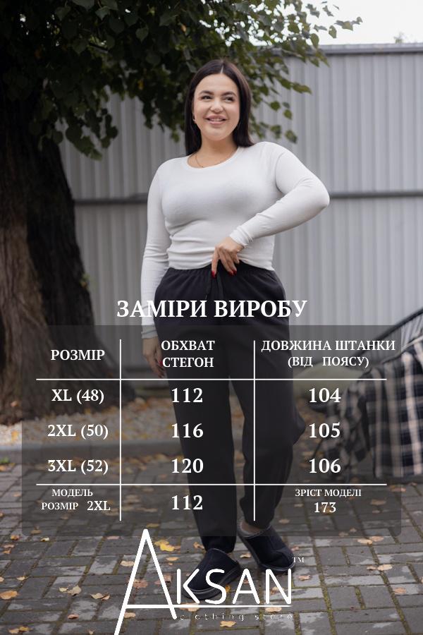 Штаны женские зимние AKSAN флисовые 2XL Черный (25.2799_black_50(2XL)) - фото 4 Штаны женские зимние AKSAN флисовые 2XL Черный (25.2799_black_50(2XL)) - фото 4