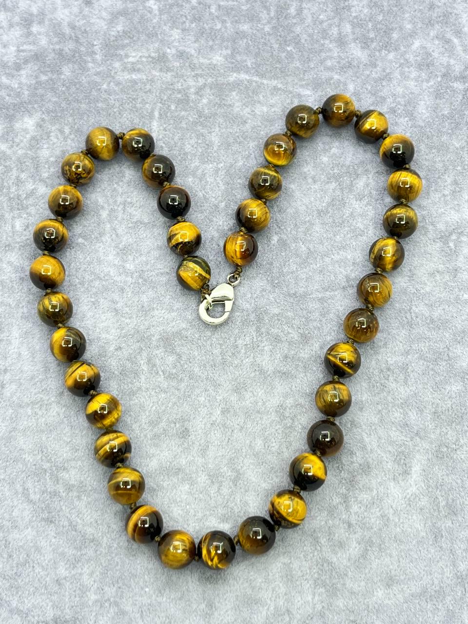 Бусы тигровый глаз 44 см Разноцветный (10166)