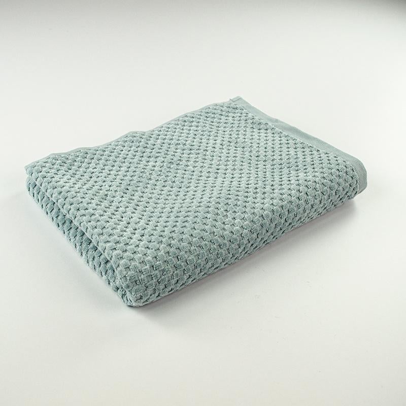 Рушник махровий середній однотонний Damask жакардове з велюром 550 г/м2 50x90 см М'ятний