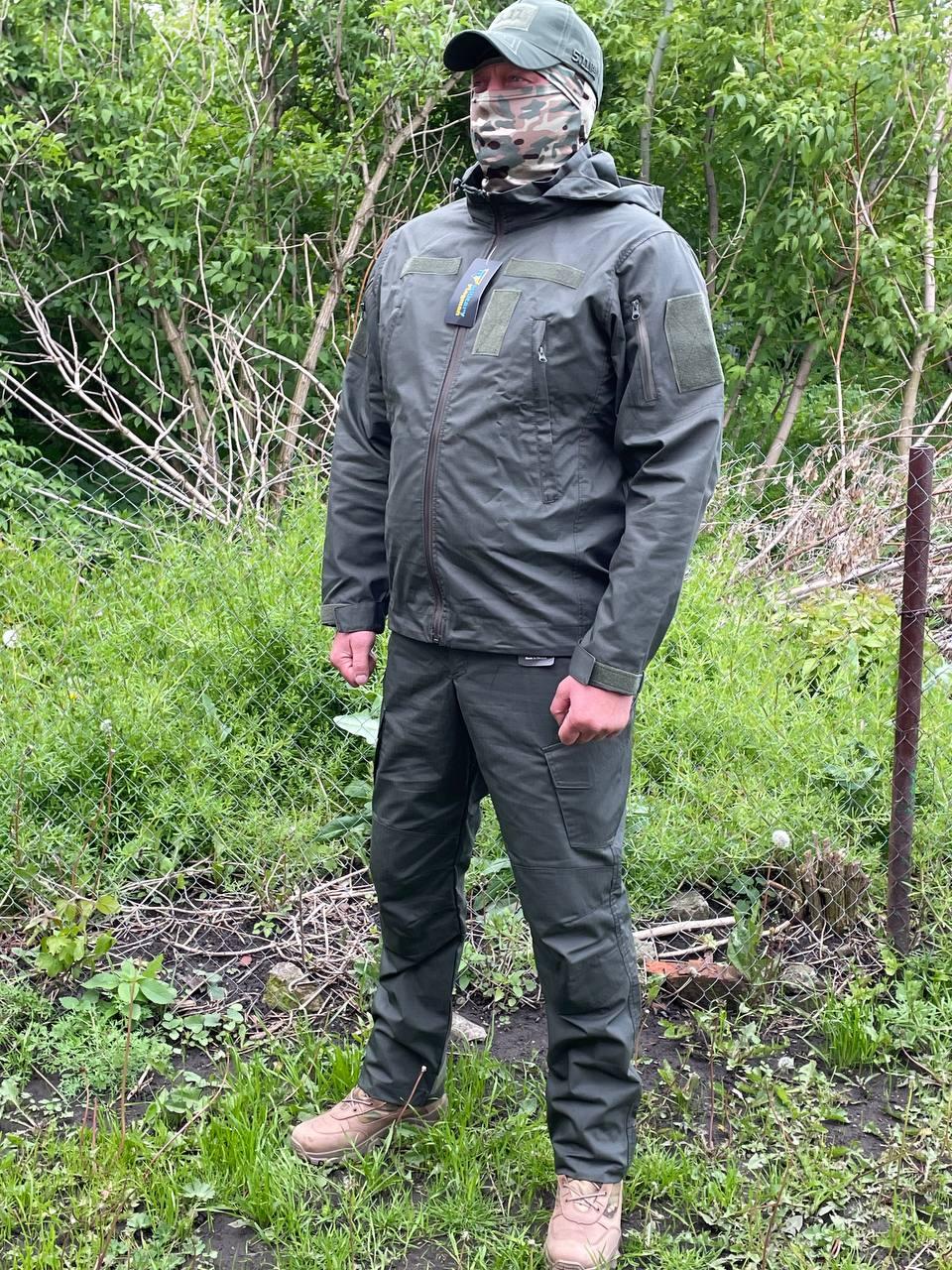 Комплект одягу 4в1 куртка/штани/футболка/бейсболка р. S Олива (0971-S) - фото 4 Комплект одягу 4в1 куртка/штани/футболка/бейсболка р. S Олива (0971-S) - фото 4