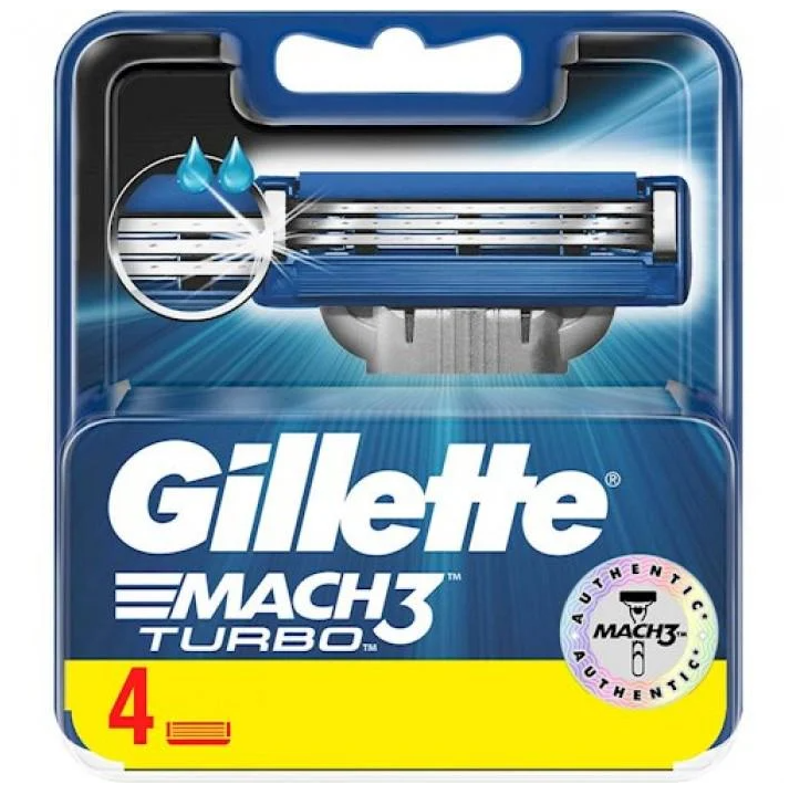 Картриджі касети GILLETTE Mach 3 Turbo 4 шт. (1444)