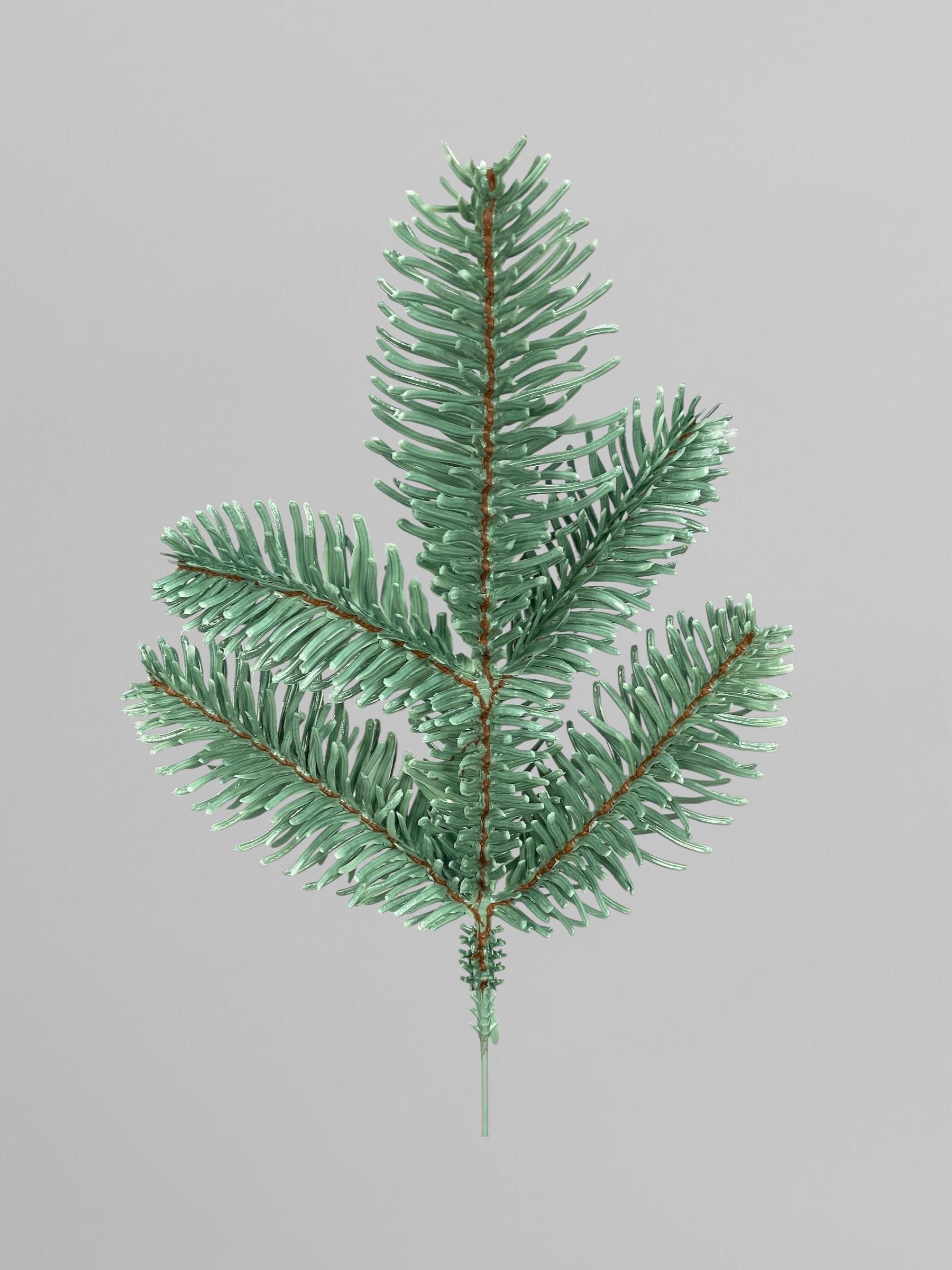 Искусственная ветка елки литая 22 см Голубой (Н03012)