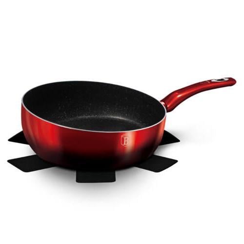 Пательня-фліп з антипригарним покриттям 26 см Червоно-чорний (11325988) - фото 3 Пательня-фліп з антипригарним покриттям 26 см Червоно-чорний (11325988) - фото 3