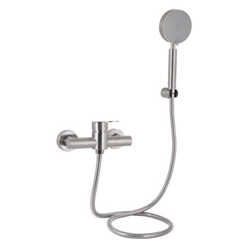 Змішувач для душу Lidz Luna 010 з душовою гарнітурою k35 Nickel (LDLUN010NKS46095)