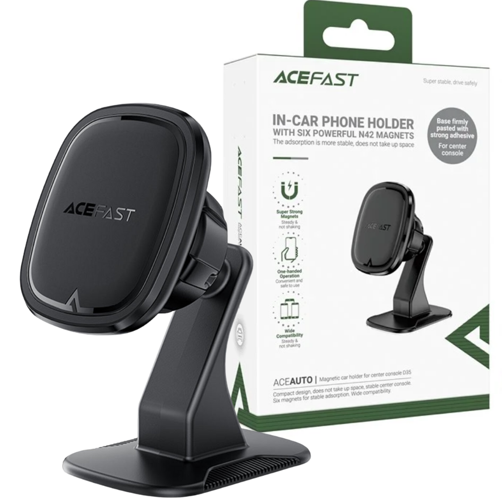 Держатель для телефона в машину Acefast MagSafe магнитный на торпеду/панель Черный (D35)
