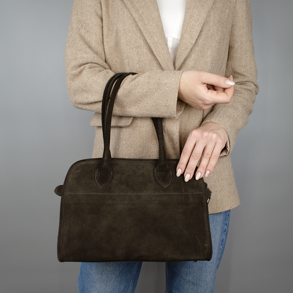 Сумка женская Virginia Conti 03802 замшевая с 2 ручками Шоколадный (2403372841) - фото 2 Сумка женская Virginia Conti 03802 замшевая с 2 ручками Шоколадный (2403372841) - фото 2