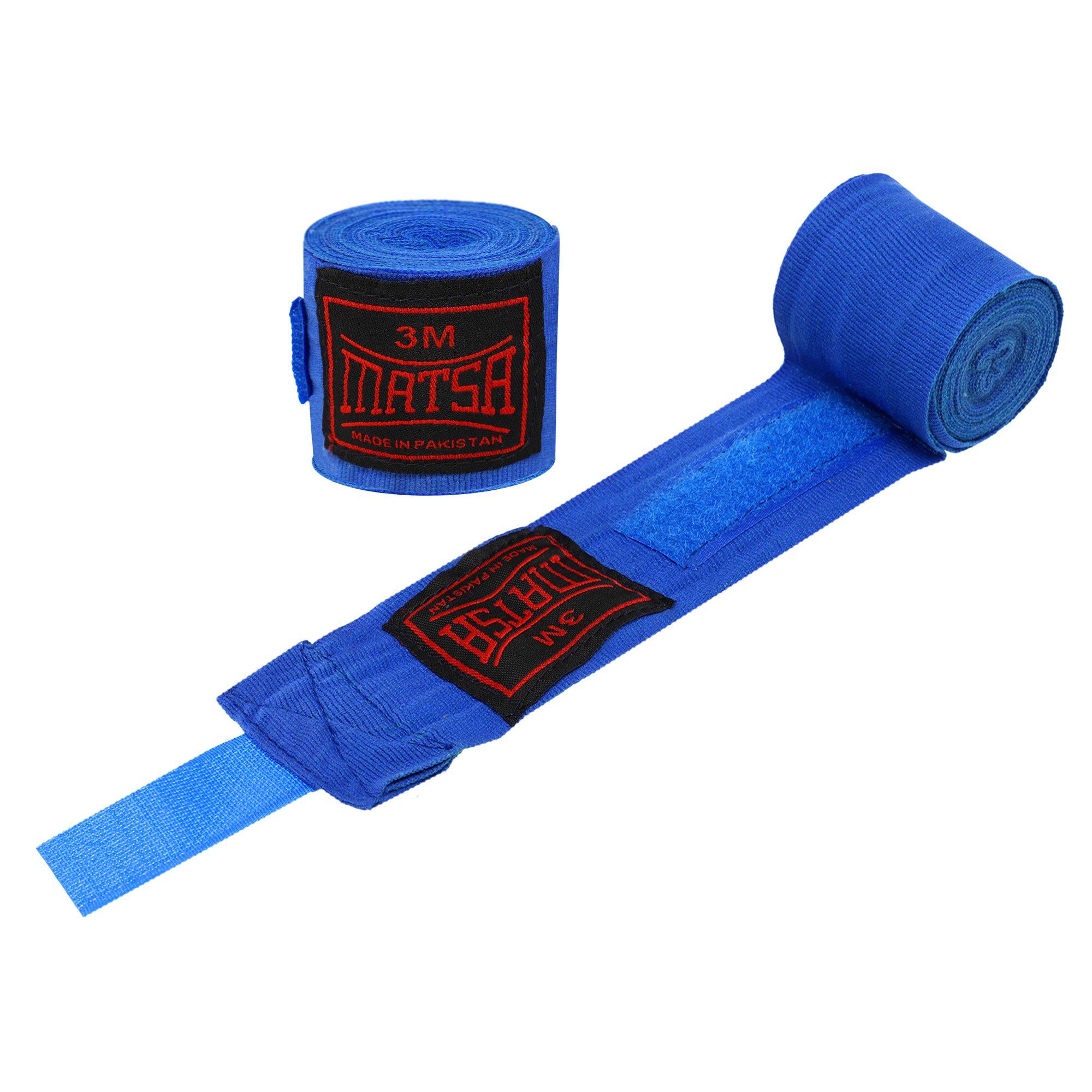 Боксерские бинты Matsa MA-0031-3 хлопок с эластаном 3 м 2 шт. Синий (31492791)