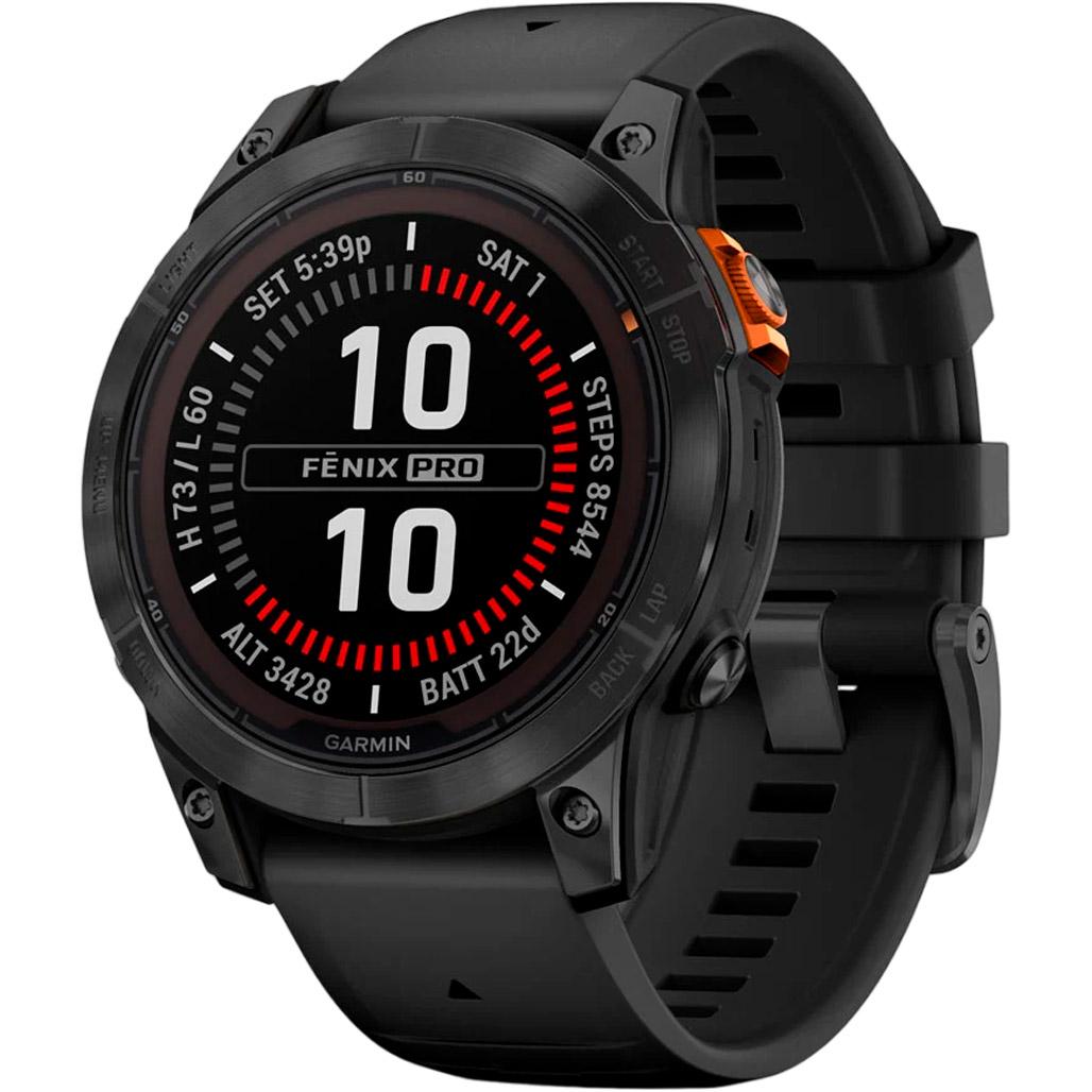 Смарт-годинник Garmin Fenix 7 Pro Solar Edition 47 мм Slate Gray with Black Band (010-02777-00)