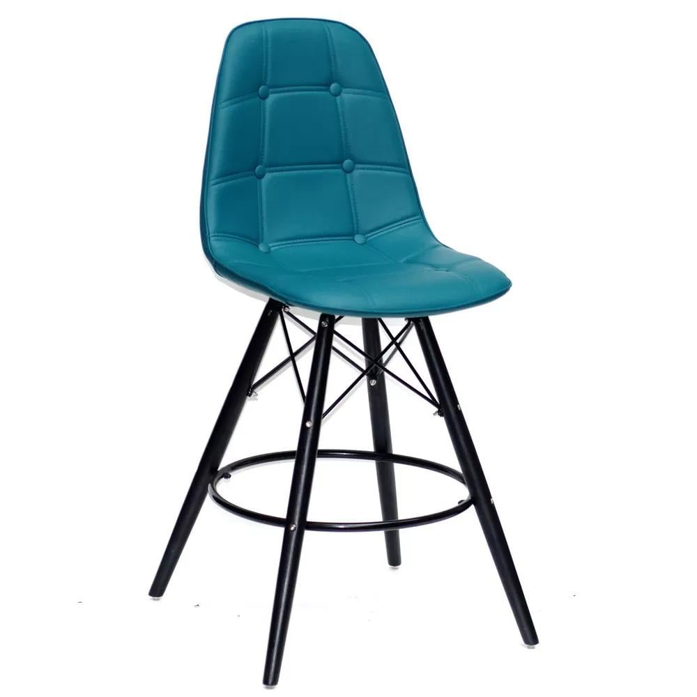 Барний стілець EAMES SOFT Black екошкіра Зелений (123279) - фото 1