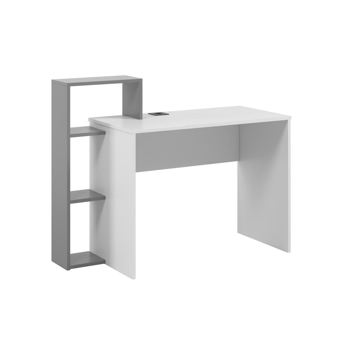 Письменный стол Изи левый 120х50x97 см Белый/Сосна серая (MC-237) Письменный стол Изи левый 120х50x97 см Белый/Сосна серая (MC-237)