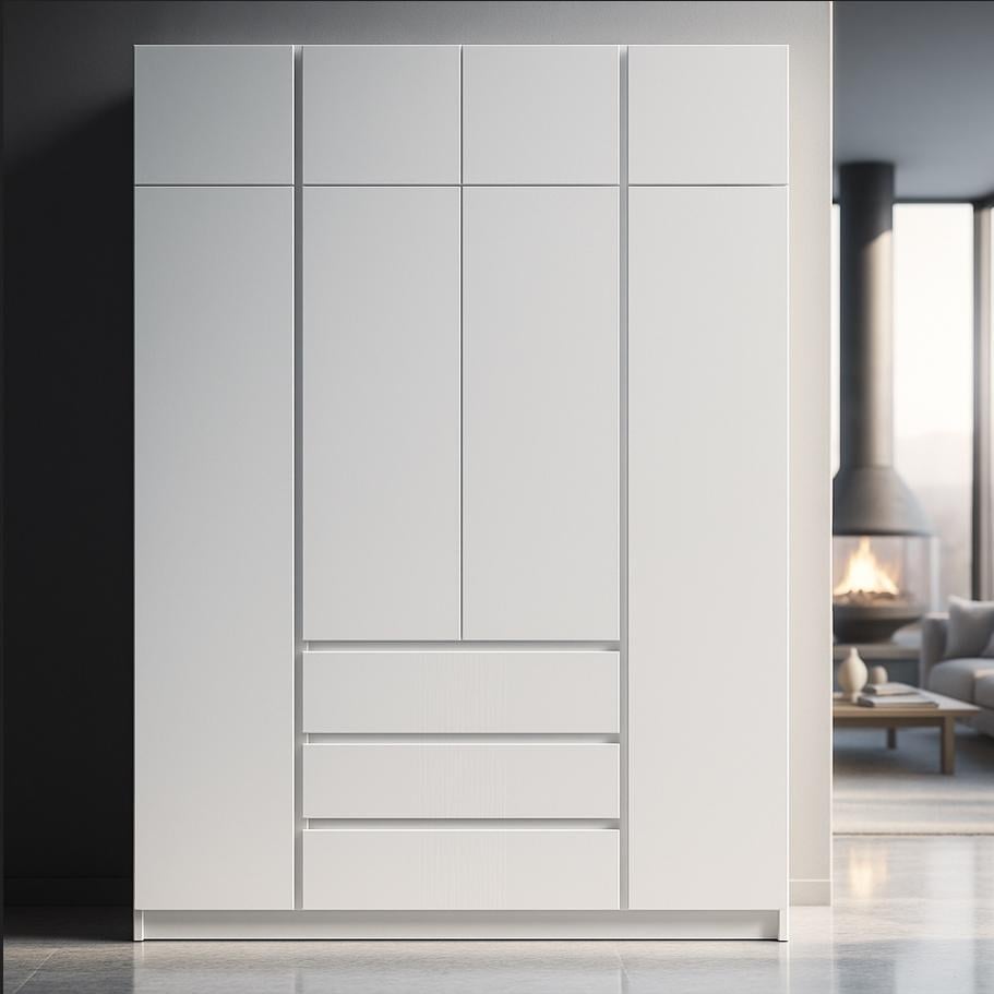 Шкаф для одежды Мастер Форм Брайт 1640х520х2400 мм Белый (33309)