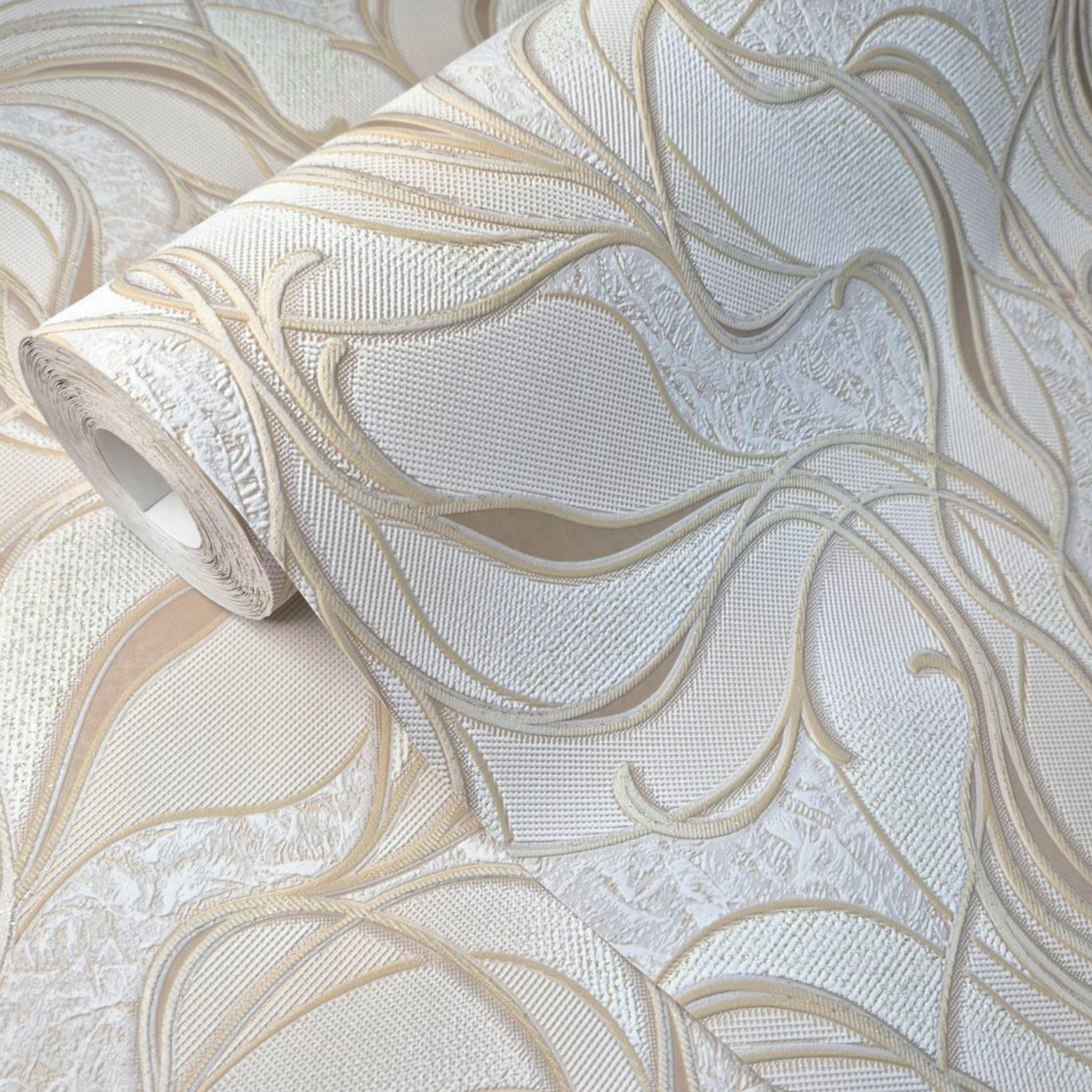 Обои виниловые на бумажной основе Славянские обои 5745-02 в спальню/гостиную/коридор/зал/комнату 10,05x0,53 м Бежевый (2513354516)