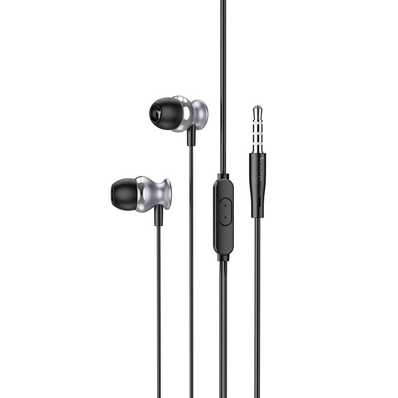 Наушники проводные Hoco Fountain metal universal earphones with microphone M106 Grey (574045) Наушники проводные Hoco Fountain metal universal earphones with microphone M106 Grey (574045)