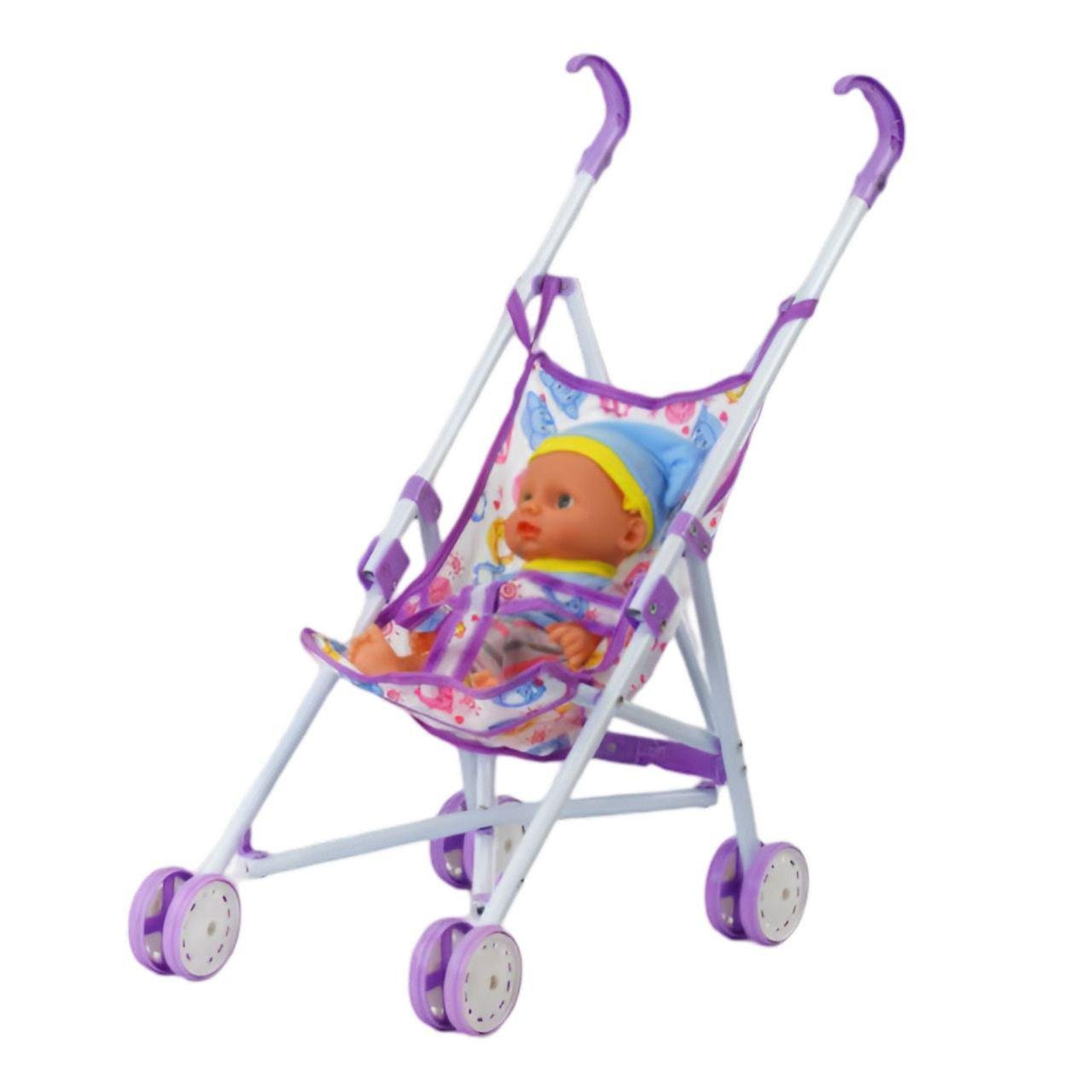 Игровой набор Коляска с пупсом L-8037 B2 кукла и коляска Фиолетовый - фото 2 Игровой набор Коляска с пупсом L-8037 B2 кукла и коляска Фиолетовый - фото 2