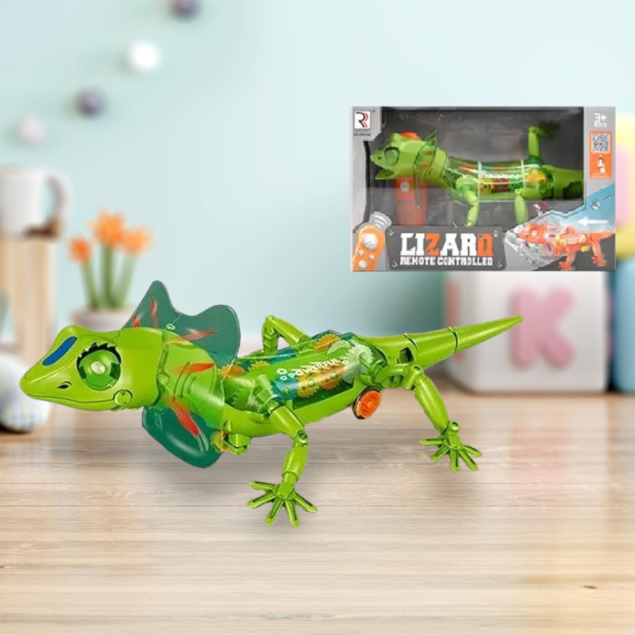 Робот Ящерица Rong Xian Yi Lizard Remote Controlled Green звуковые и световые эффекты на радиоуправлении (R_ZR 2102 ) - фото 4