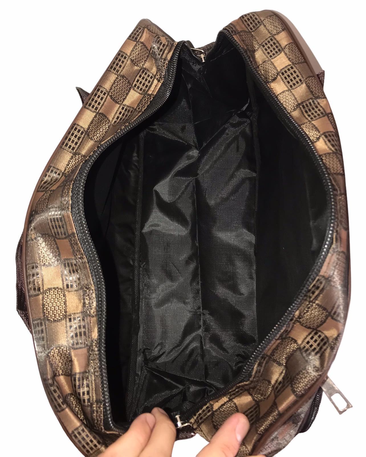 Сумка дорожная ручная кладь с длинным ремнем через плечо Коричневый (41213K) - фото 5 Сумка дорожная ручная кладь с длинным ремнем через плечо Коричневый (41213K) - фото 5