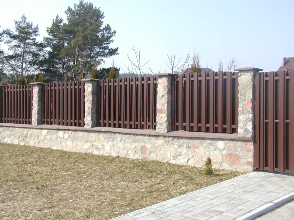 Евроштакетник металлический 2 м 0,45 мм матовый RAL 8017 Коричневый (sh-29083/2) - фото 5 Евроштакетник металлический 2 м 0,45 мм матовый RAL 8017 Коричневый (sh-29083/2) - фото 5