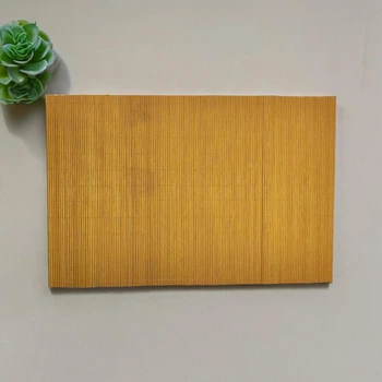 Бамбуковый коврик для сервировки 44х30 см Темно-коричневый с красными нитками (RO02631) Бамбуковый коврик для сервировки 44х30 см Темно-коричневый с красными нитками (RO02631)