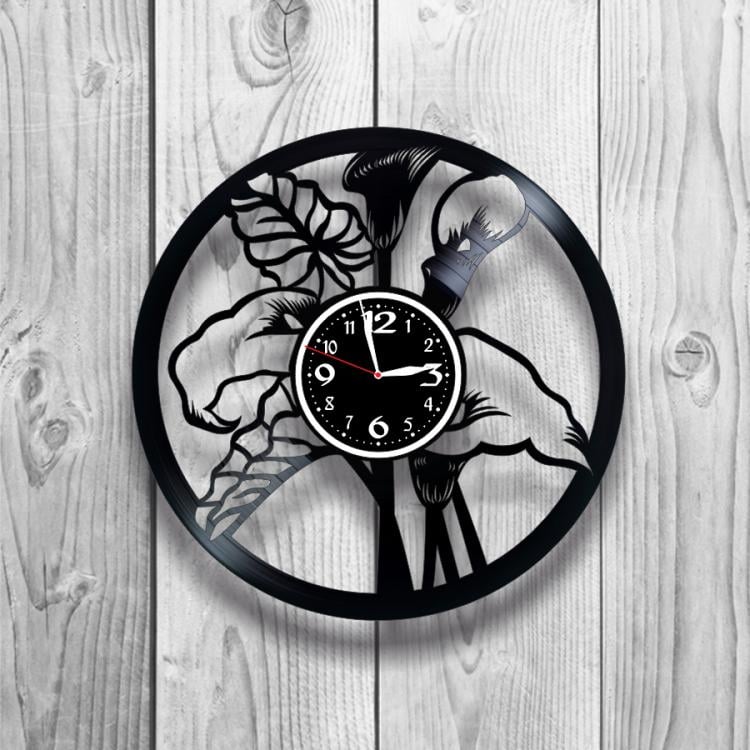 Годинник настінний Лілія 0107 з вінилової платівки